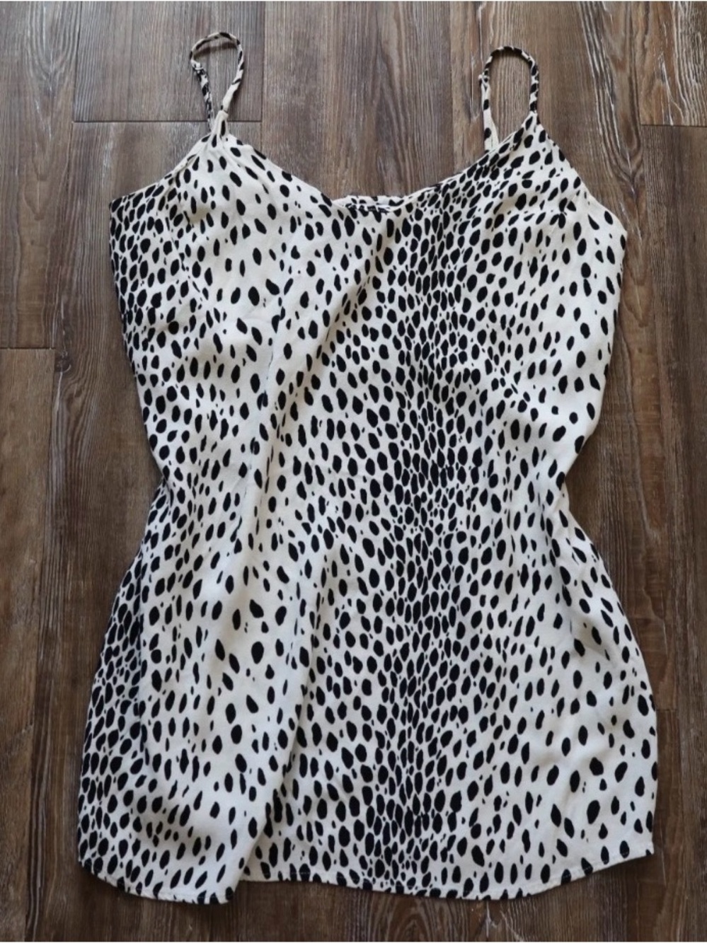 Reformation Womens Dalmatian Spotted Coquette Shirt Dress Ivory Black Spotted 1X
